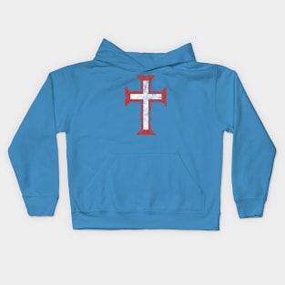 Order of Christ Cross-Templar-Portugal-Distressed Kids Hoodie